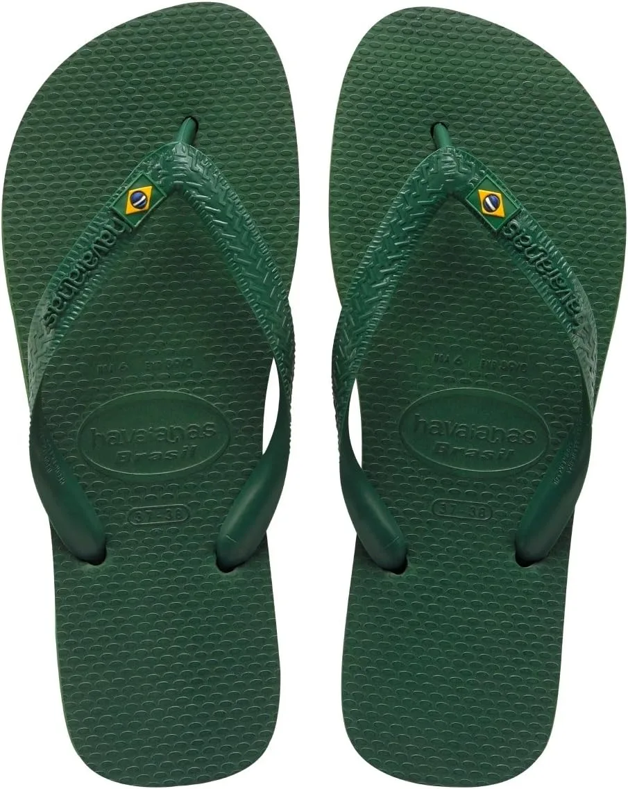 Havaianas - Бразилия, удобные и прочные шлепанцы, посвященные Чемпионату мира по футболу FIFA 1998 года, ремешок с бразильским флагом, нескользящая подошва с бразильскими полосами, унисекс для взрослых, цвет Amazonia — фото 2