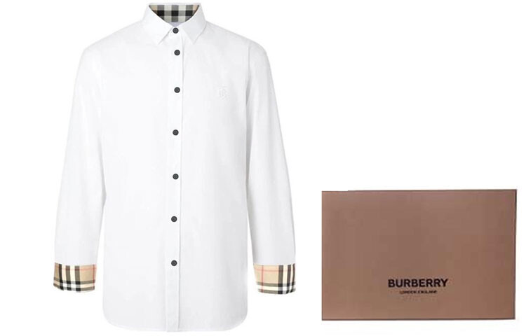 Рубашка мужская Burberry, Подарочный пакет, Хлопок — фото 3