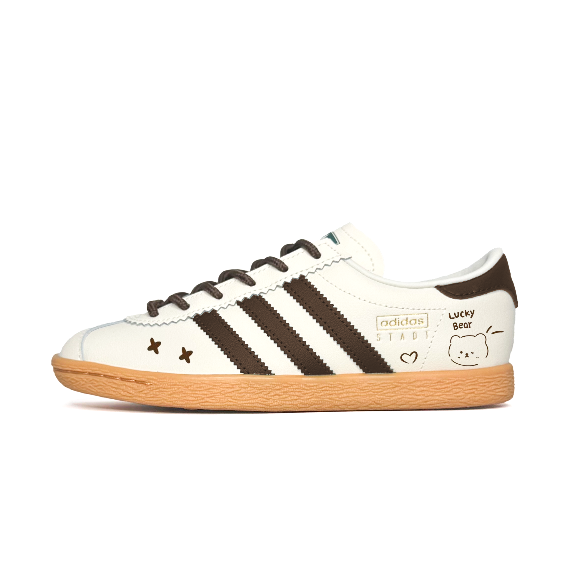 

Adidas Originals Stadt Brown Bear устойчивые к истиранию низкие немецкие армейские кроссовки унисекс коричневые