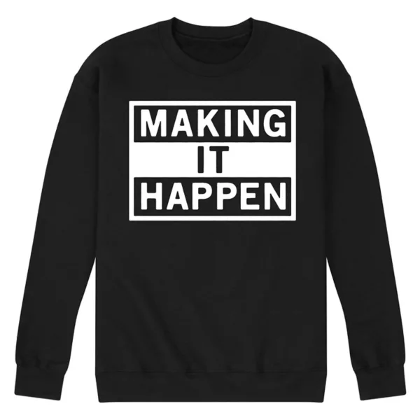 

Мужская флисовая толстовка «Make it happen» Licensed Character, черный