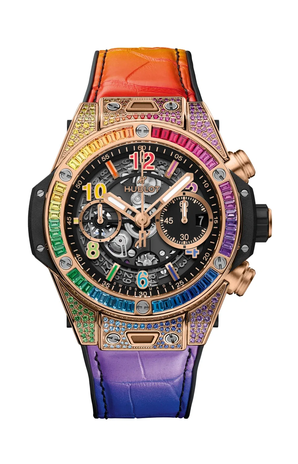 Биг Бэнг Унику Кинг Голд Рейнбоу 42 мм - 441.OX.1118.LR.0999 HUBLOT, золотой