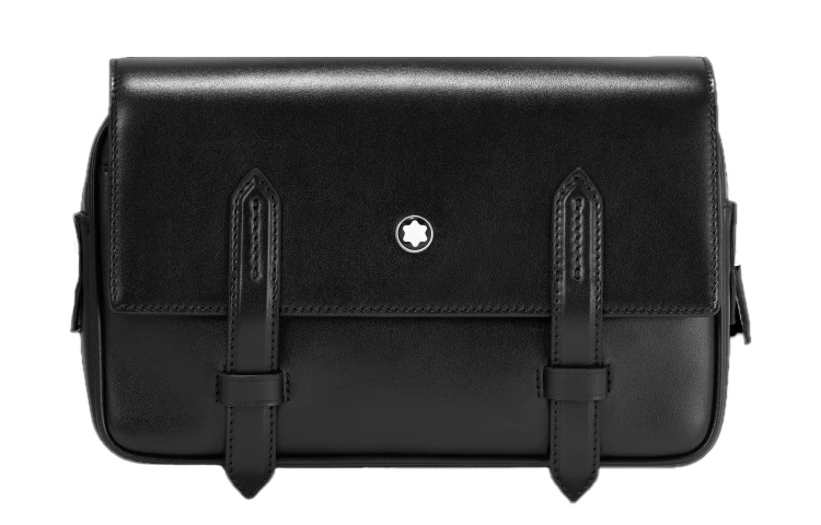 

MONTBLANC Кожаная сумка-мессенджер Meisterstuck через плечо мужская черная