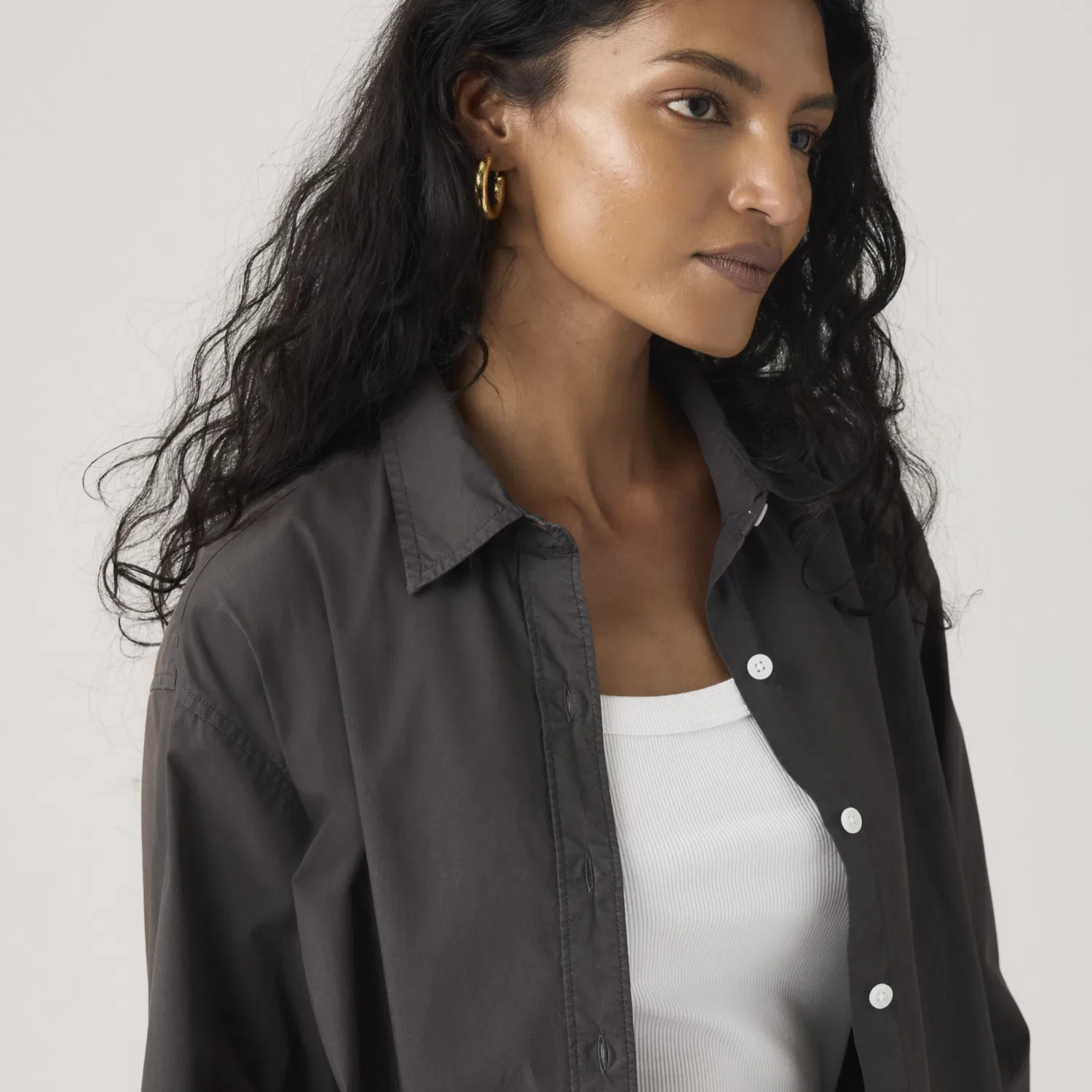 Укороченная рубашка Harlie Garment Dye Levi's, Black — фото 2