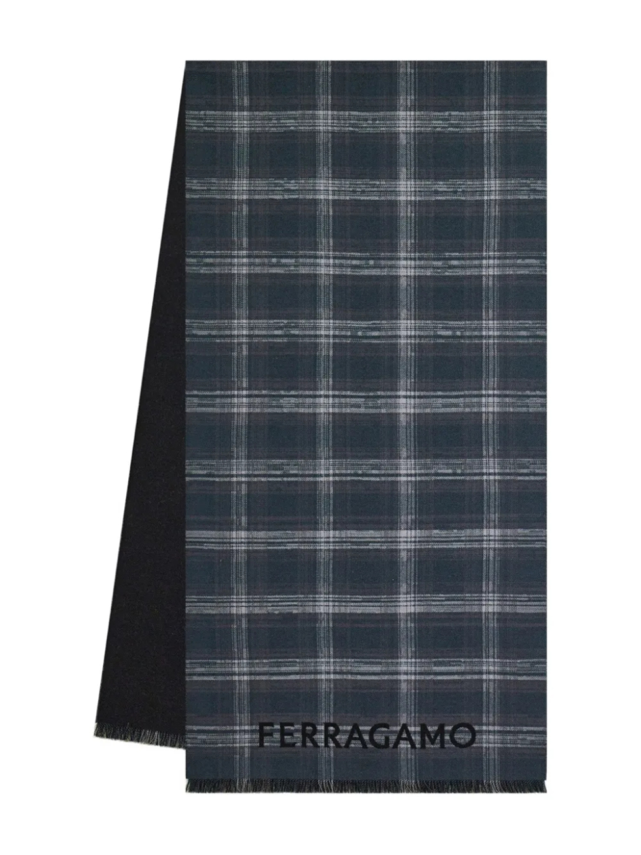 

Шарф из шерстяной ткани в клетку Ferragamo, зеленый