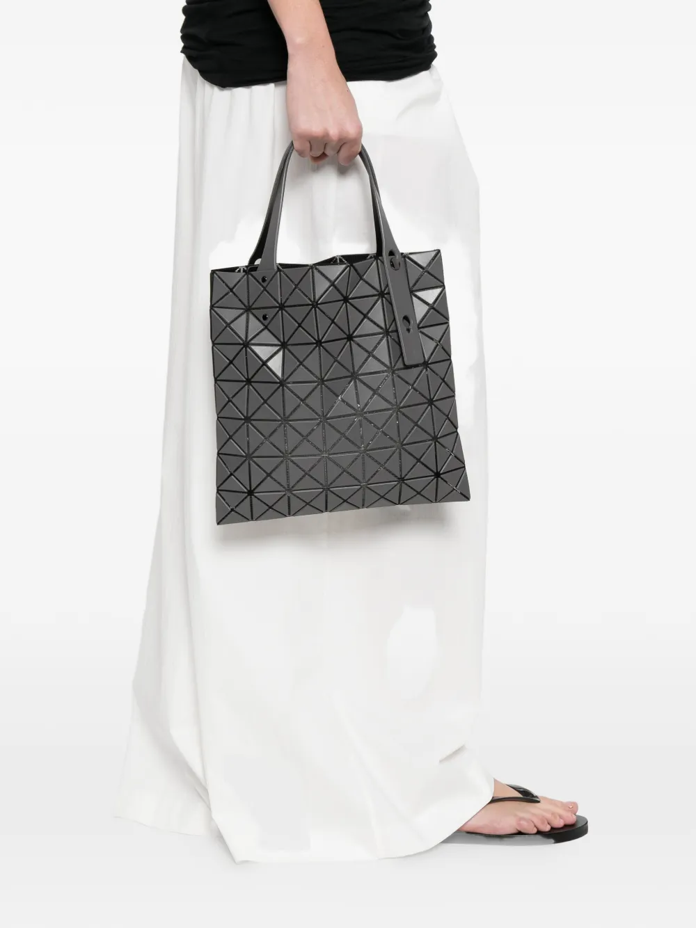 

Сумка-тоут с геометрическим узором Bao Bao Issey Miyake, серый