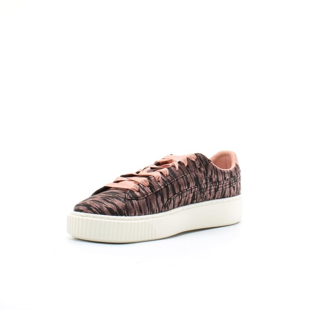 Женские/Черные кроссовки Basket Platform vr Puma, розовый — фото 4