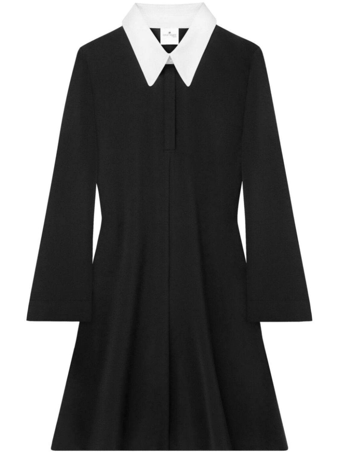 

Courrèges платье мини с воротником поло, черный