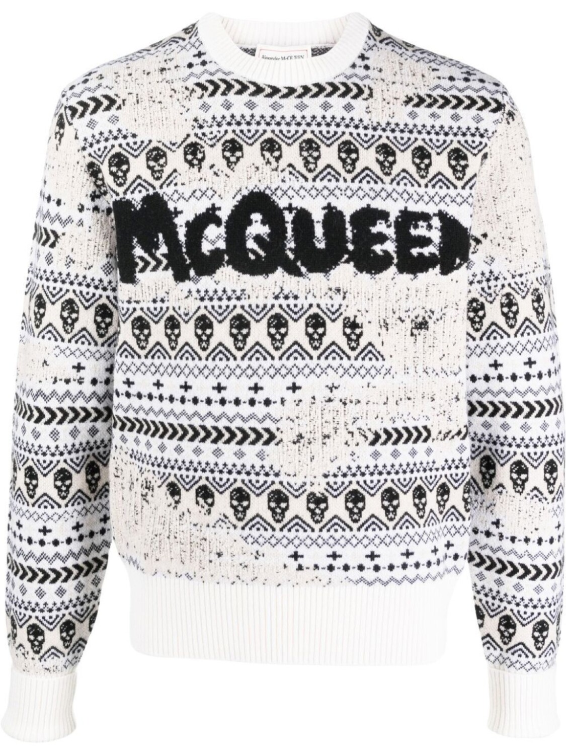 

Alexander McQueen джемпер с узором вязки интарсия, нейтральный цвет
