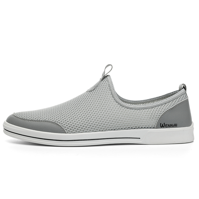 

Повседневные туфли мужские серые слипоны Wen Nai, Gray Slip-On