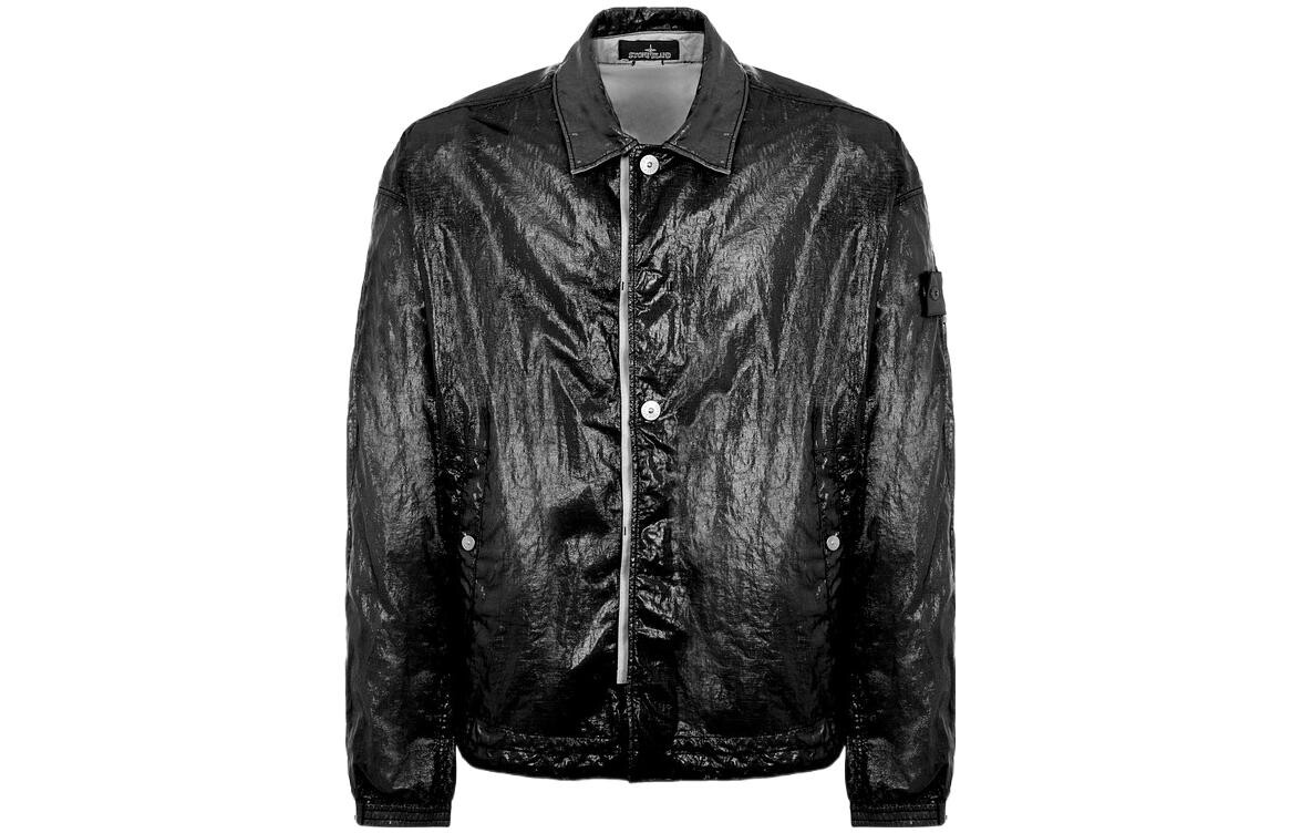 

Куртка мужская Stone Island с мятым эффектом, черный