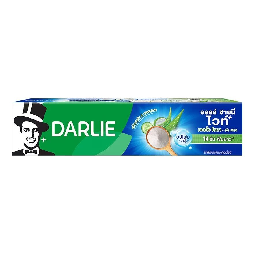 

Darlie Зубная паста All Shiny White Baking Soda Aloe Fresh 140 г, Blue