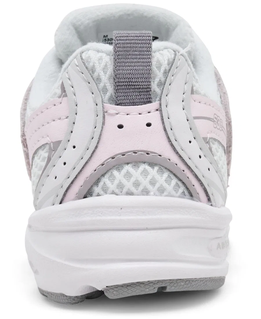 Детские кроссовки на шнуровке 530 Stretch от Finish Line New Balance, серый — фото 4