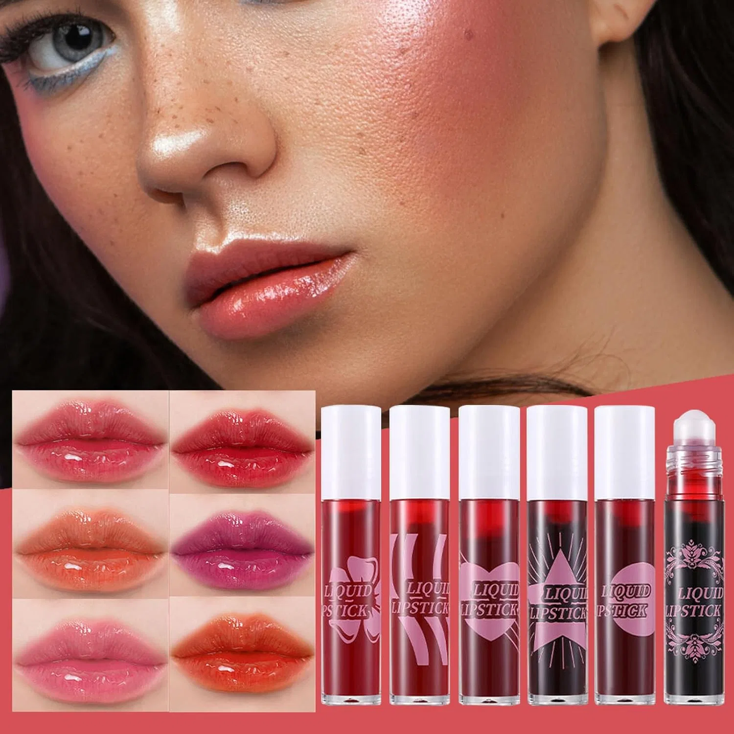 Блеск для губ увлажняющий Six Times Moisture Roll-On Lip Stain, длительное сохранение цвета — фото 2