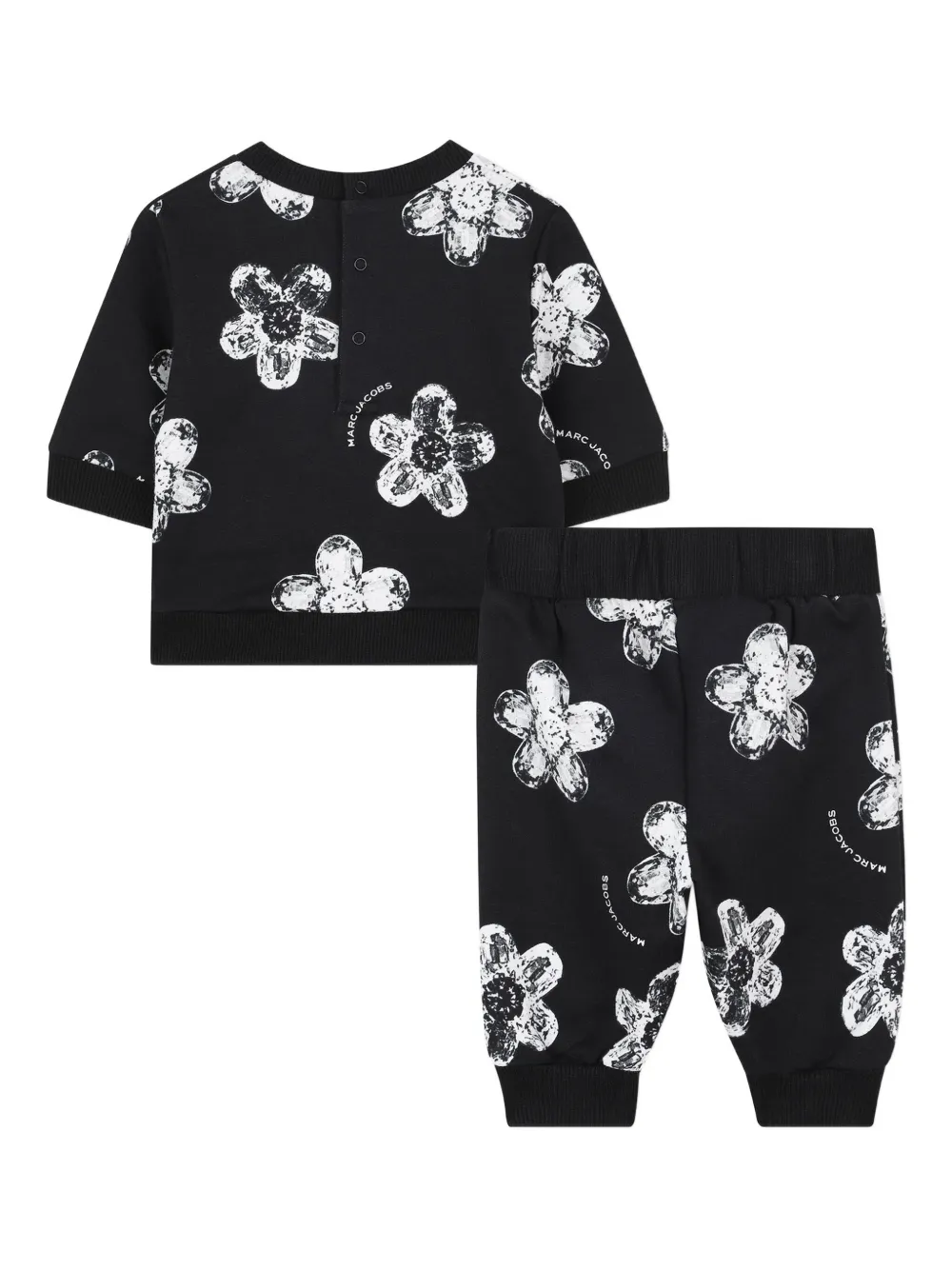 Спортивный костюм с цветочным принтом Marc Jacobs Kids, черный — фото 2