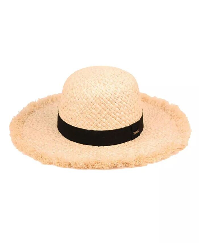 

Соломенная шляпа из рафии с необработанными краями Epoch Hats Company, бежевый