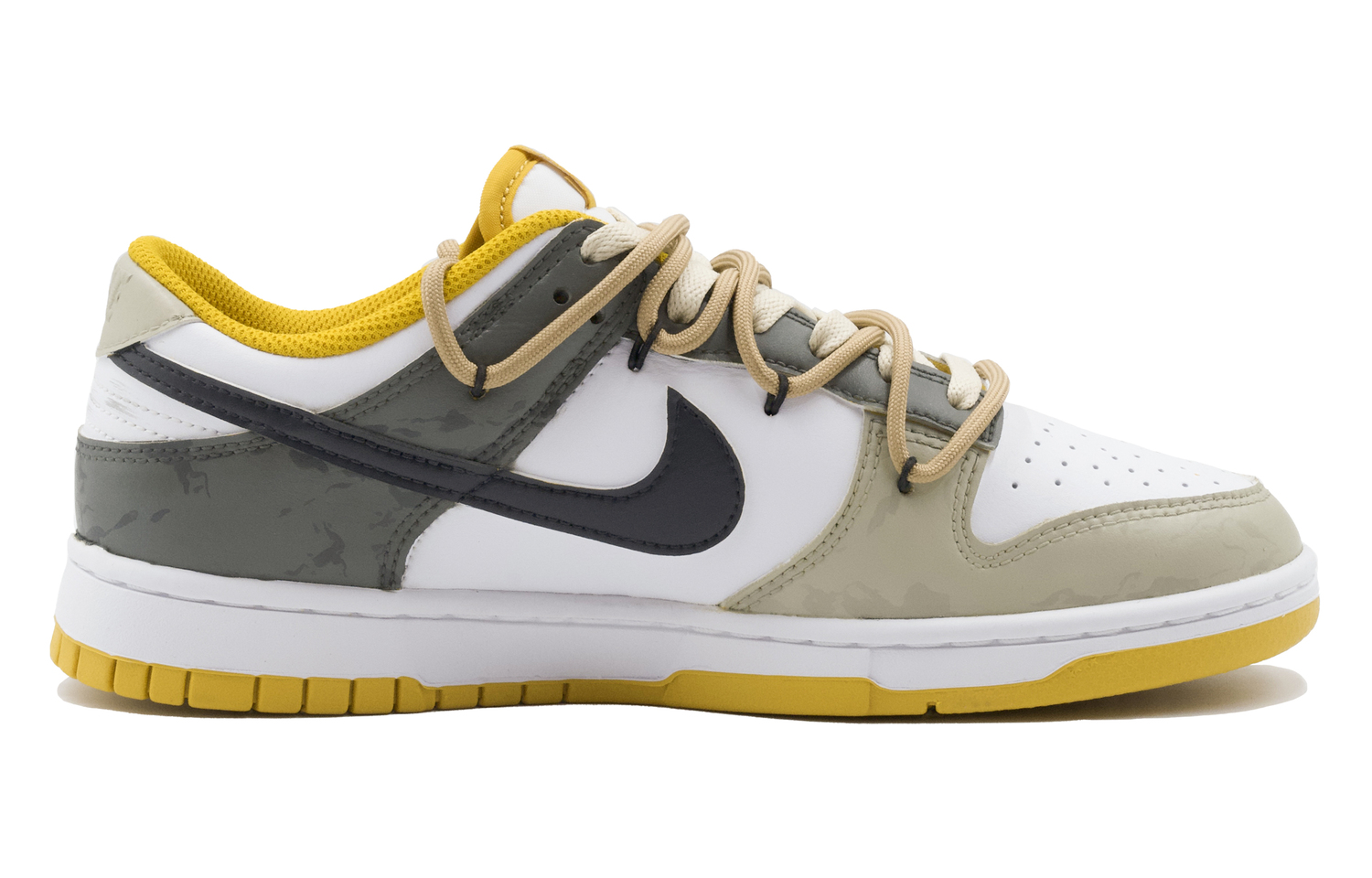 Nike Dunk Source Of The Ruins Slip Resistant Low top Skateboard Shoes Unisex серый желтый — фото 4