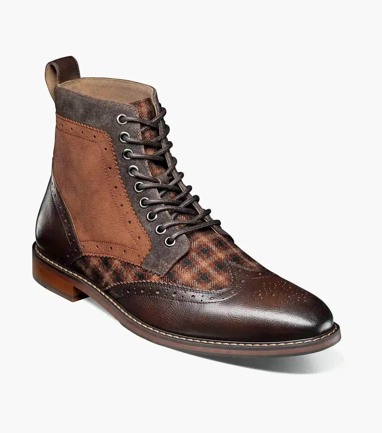 Stacy Adams Мужские ботинки Finnegan Wingtip на шнуровке, коричневый с разноцветными вставками