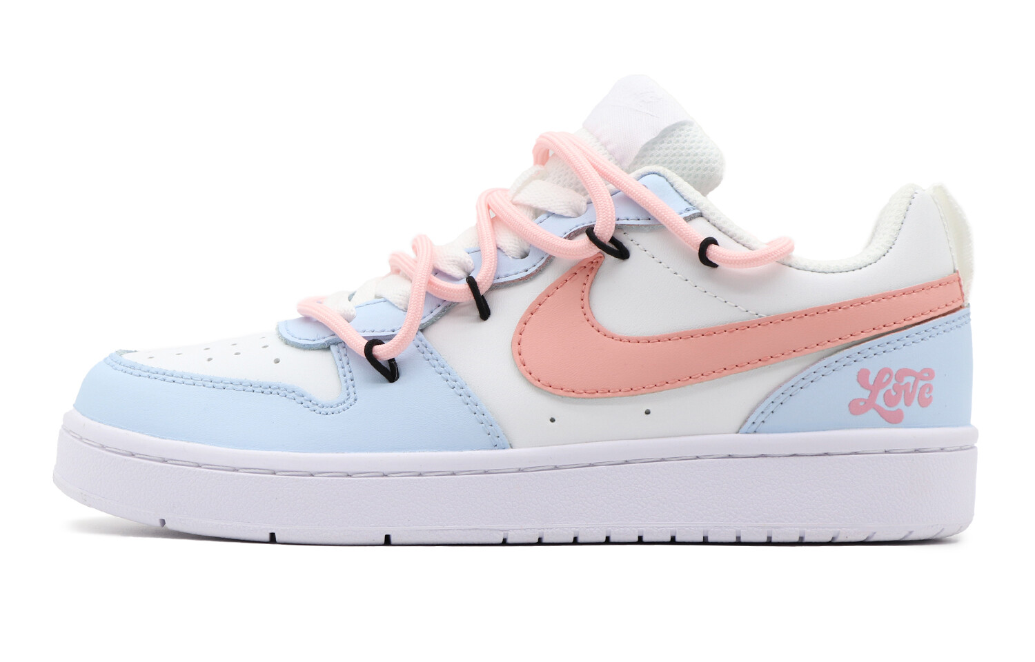 

Кроссовки для скейтбординга Court Borough Kids GS Low-top, цвет синий/розовый/белый Nike, голубой