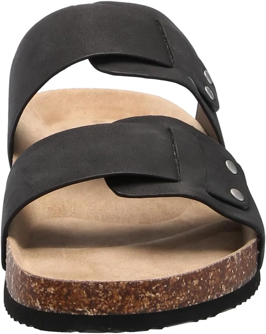 Мужские сандалии на плоской подошве Steve Madden M-pompin, Black (Black Suede) — фото 2