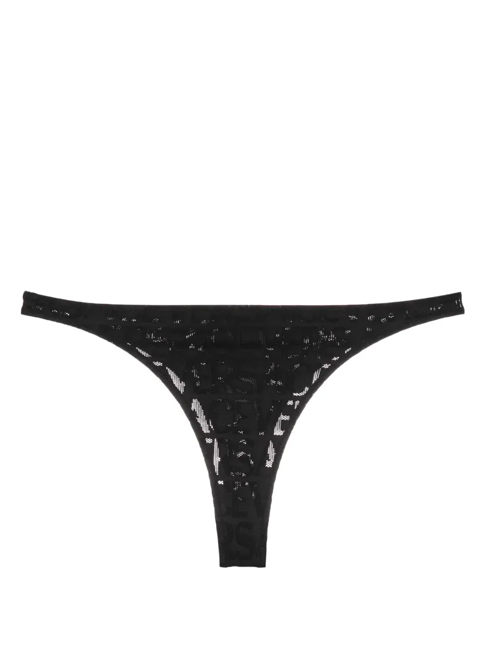 Жаккардовые трусы-стринги Versace Allover Versace, черный