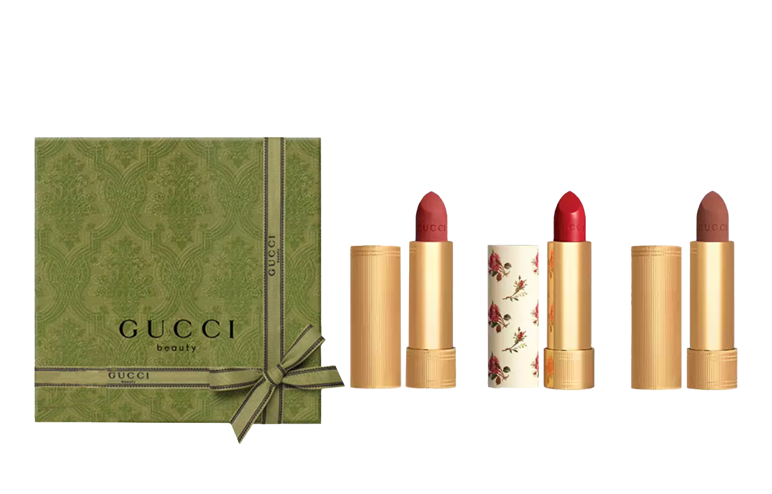 

Набор помад Heartfelt Velvet Mist Star Selection Box легко растушевываемые бархатные #217+#25+#122 GUCCI