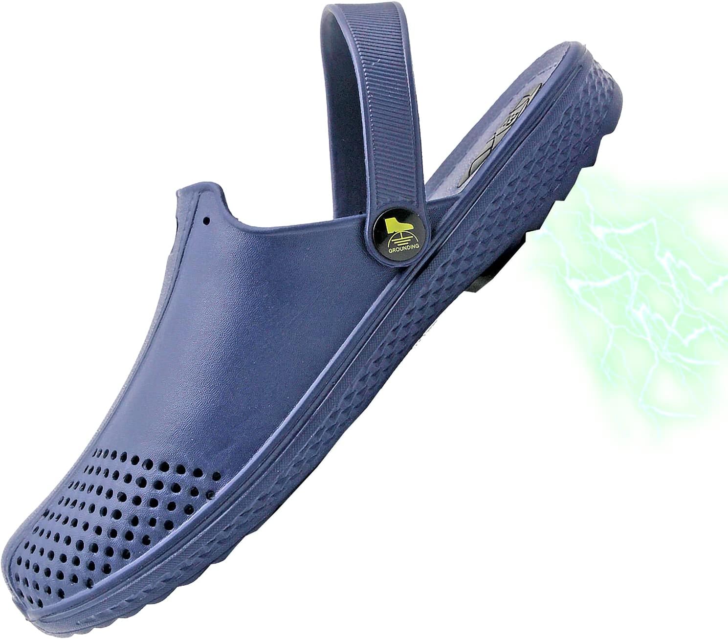 

Заземляющие сабо и обувь для мужчин и женщин с подключением к земле, терапевтические шлепанцы и сандалии унисекс Earthinglife, темно-синий