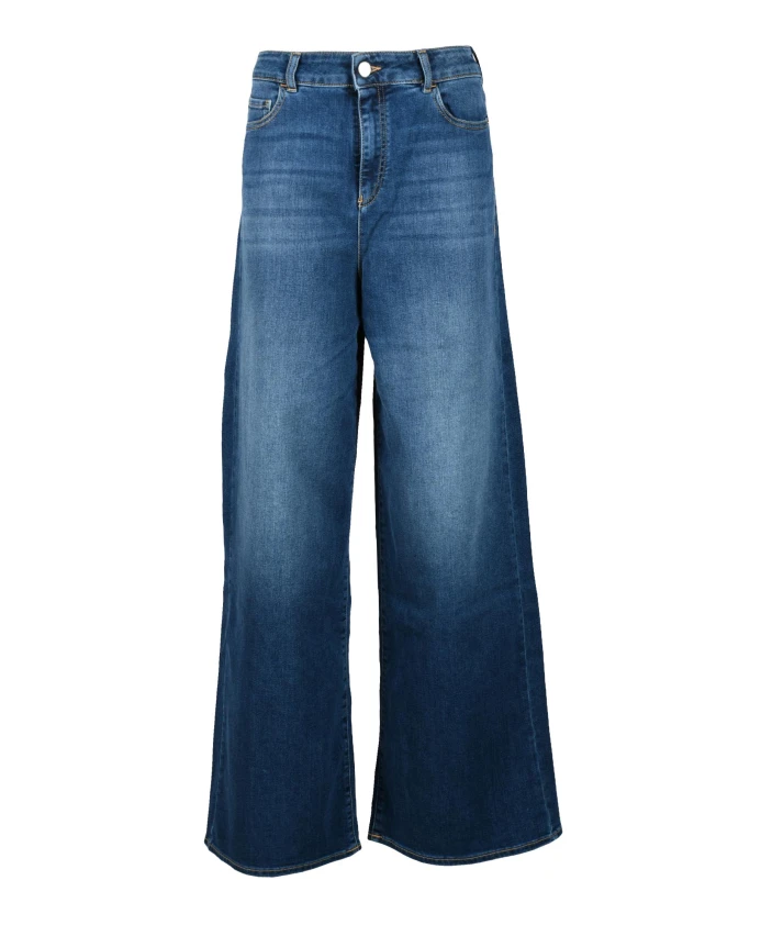 

Стильные джинсы из смесовой хлопковой ткани. Emporio Armani, синий