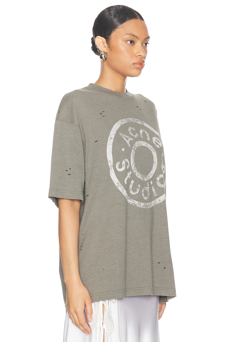 

Футболка Эксфорд Acne Studios, цвет Moss Green