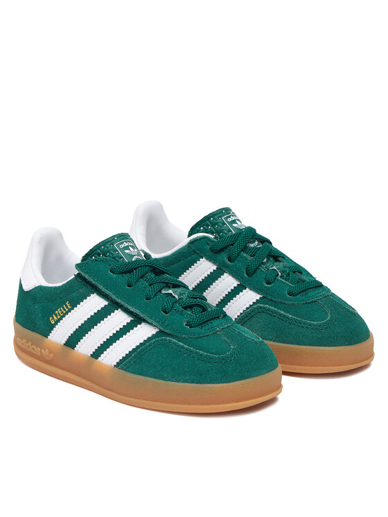 Кроссовки Gazelle Indoor Comfort Closure Elastic Lace IH9130 Adidas, зеленый — фото 2