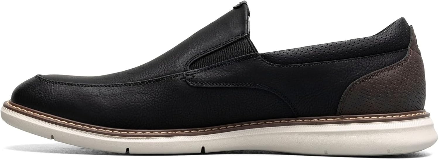 Мокасины Nunn Bush для мужчин, модель Chase Moc Toe Slip-On, черный — фото 4