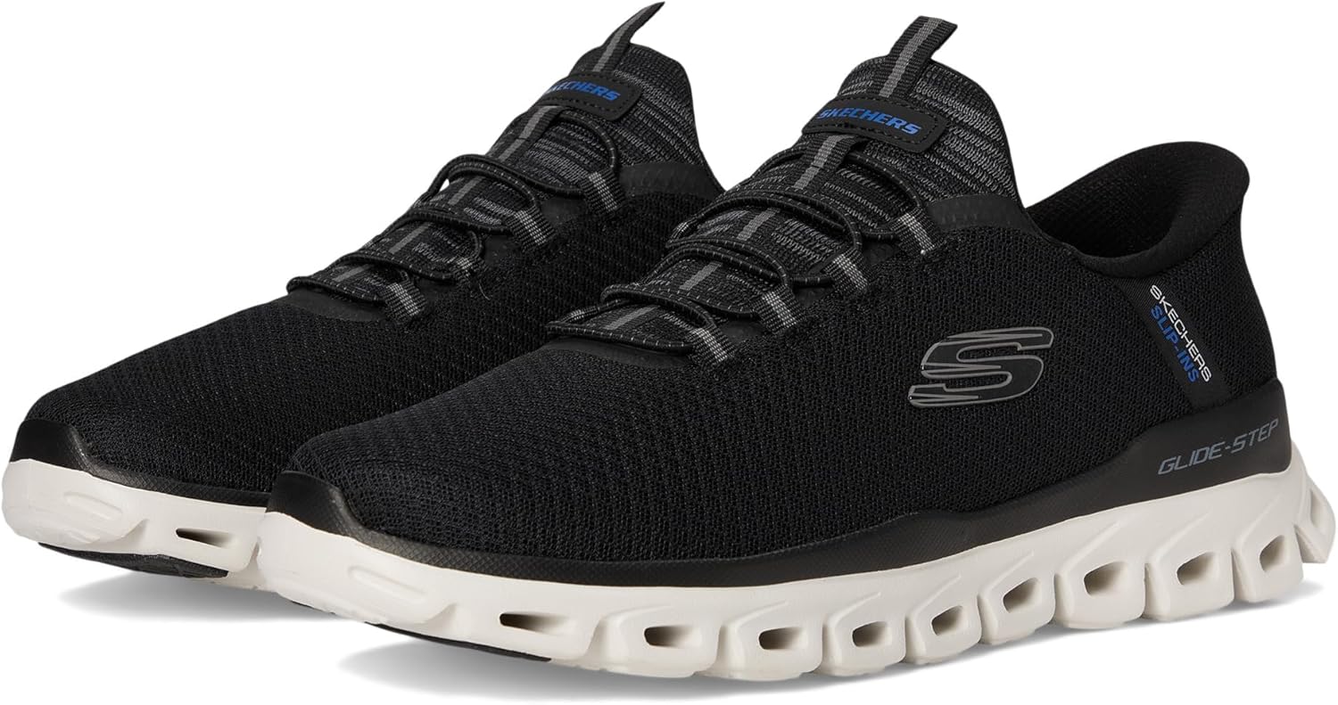 Мужские слипоны Skechers Glide-Step Noxus без шнурков, черный — фото 2