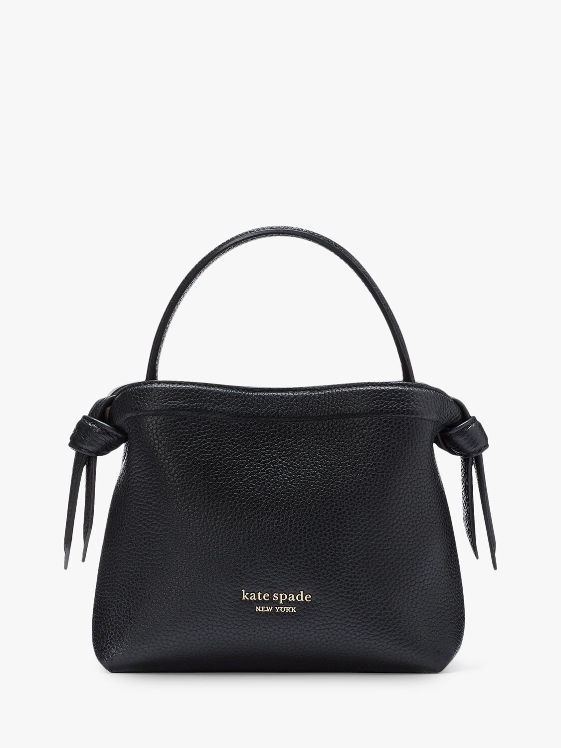 

Кожаная мини-сумка-тоут Kate Spade New York Knott, черная, Черный, Кожаная мини-сумка-тоут Kate Spade New York Knott, черная