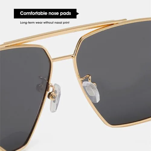 

Модные стильные мужские очки для вождения, солнцезащитные очки летнего стиля для женщин, винтажные солнцезащитные очки в стиле панк MTZJH, Gold Light Tea