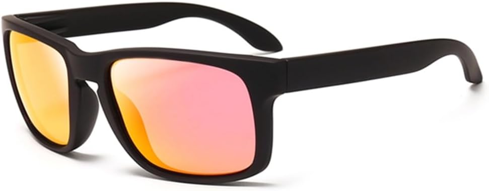 

Классические поляризованные солнцезащитные очки для мужчин, винтажные пластиковые, мужские и женские, черные, для активного отдыха и спорта, защита от УФ-излучения UV400 VFDHN, Black Red