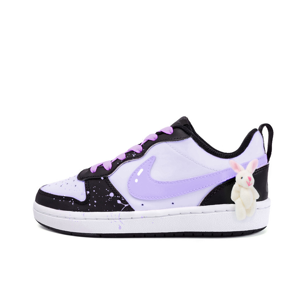 

Кроссовки Nike Court Borough Skateboarding Shoes Women's Low-top Purple/white/black, фиолетовый