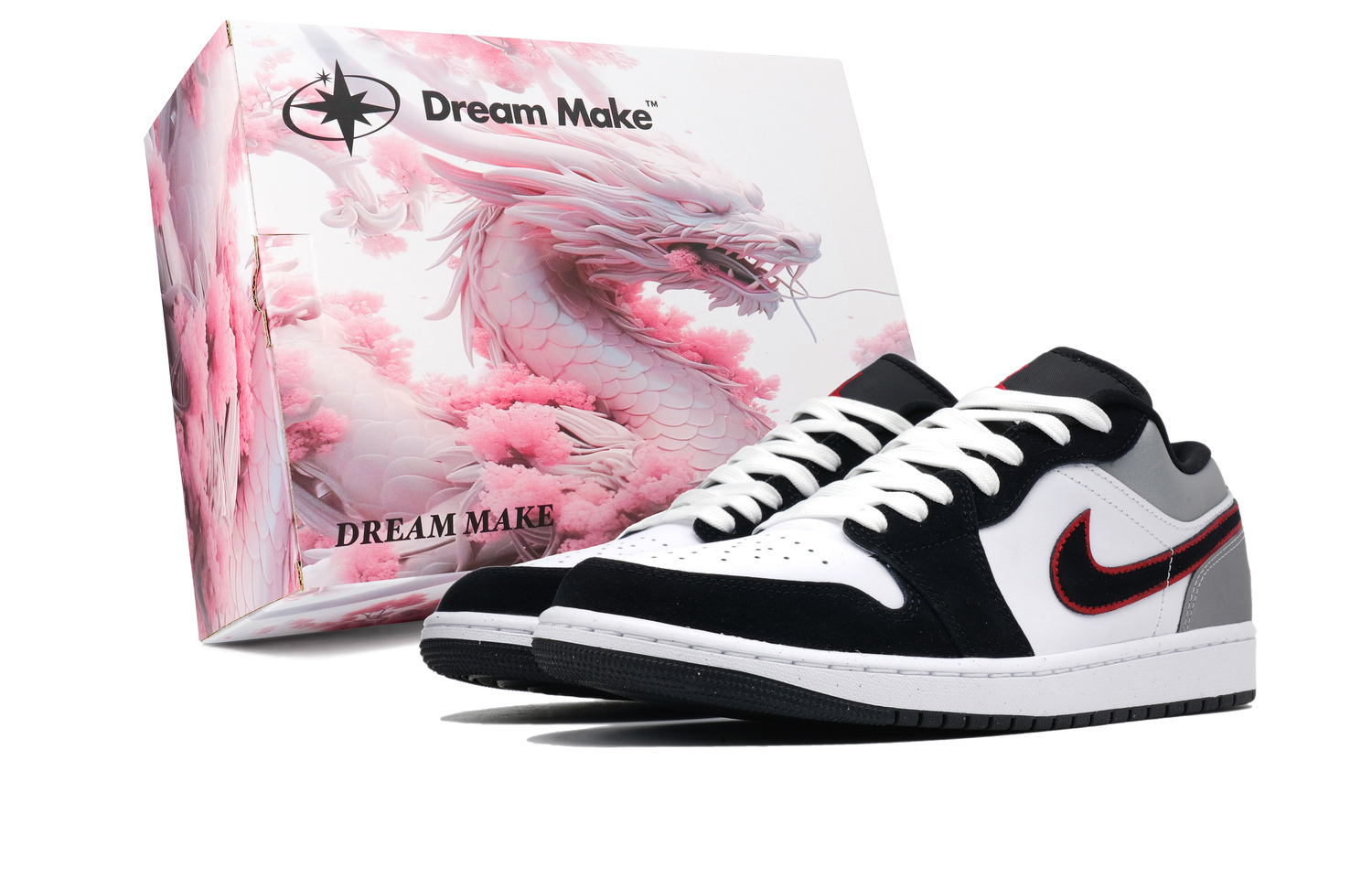 

Jordan Эйр 1 противоскользящие износостойкие низкие винтажные баскетбольные кроссовки мужские белый черный красный бегония S-BOX, цвет Begonia S-BOX