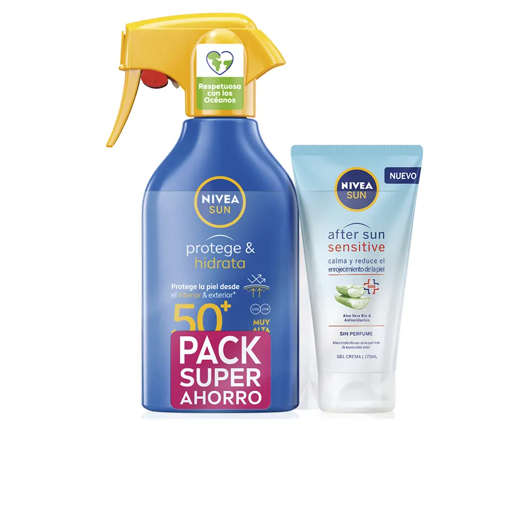 

Солнцезащитный крем Sun protege&hidrata pistola spf50 270 ml pack Nivea, 2 шт.