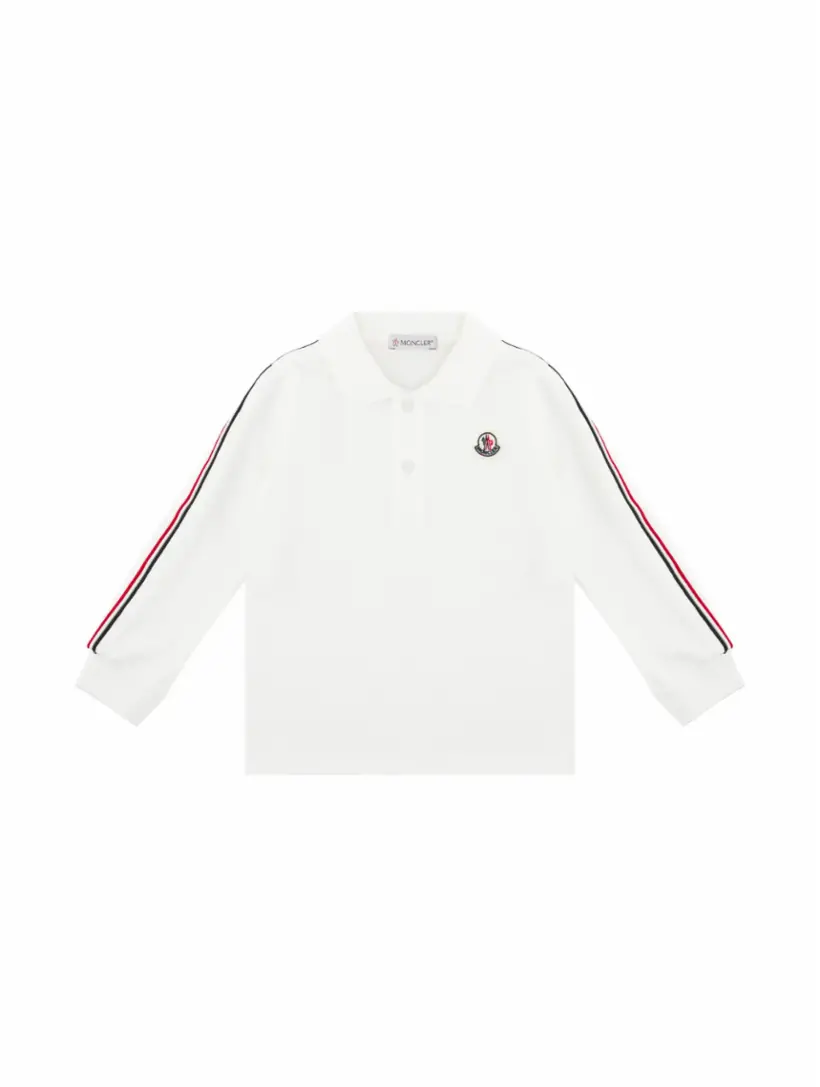 

Хлопковое поло с логотипом Moncler, белый