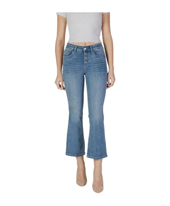 

Синие джинсы-клеш из хлопка Liu Jo, синий