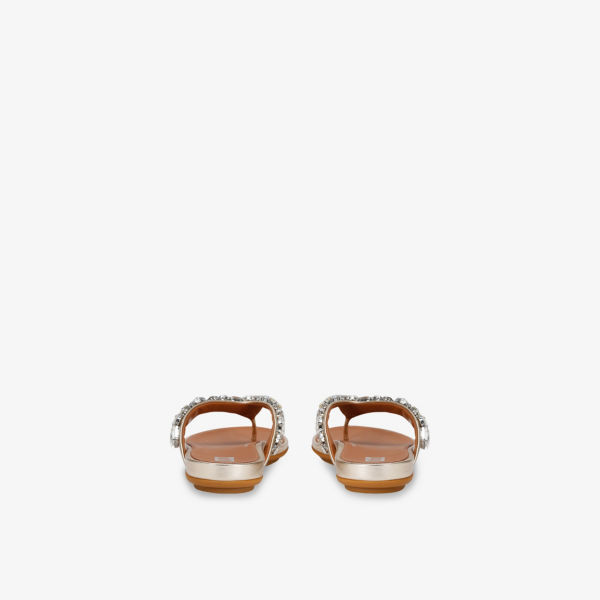 Сандалии Gracie Jewel Fitflop кожаные, золотой — фото 4