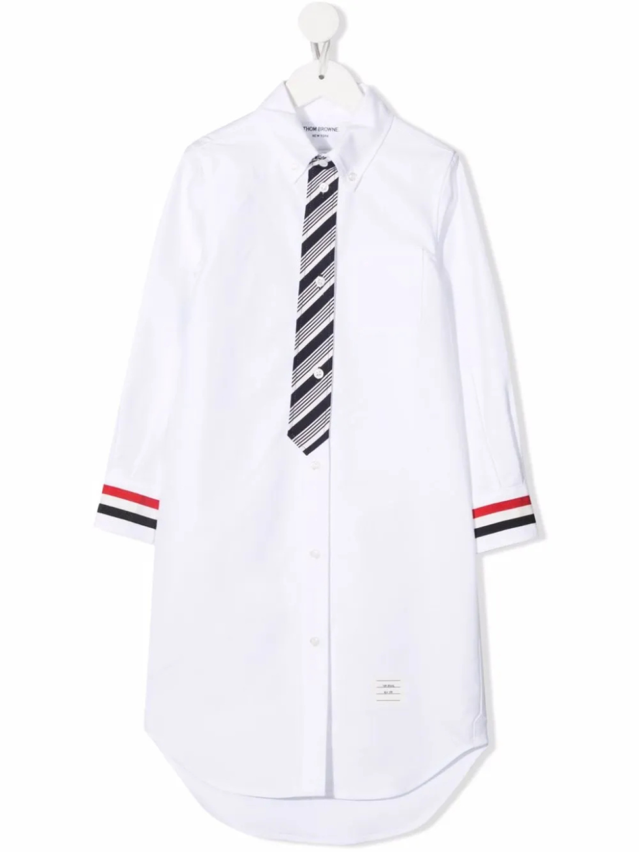 

Thom Browne Kids платье-рубашка с галстуком, белый