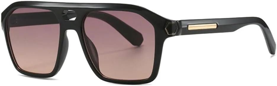 

Солнцезащитные очки прямоугольной формы с крупной оправой для мужчин, зеркальные солнцезащитные очки для женщин с защитой от УФ-излучения UV400 MTZJH, C2 Black Pink