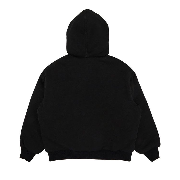 Толстовка Supreme x The North Face Down Filled Zip Up Hooded Sweatshirt, Black — фото 2
