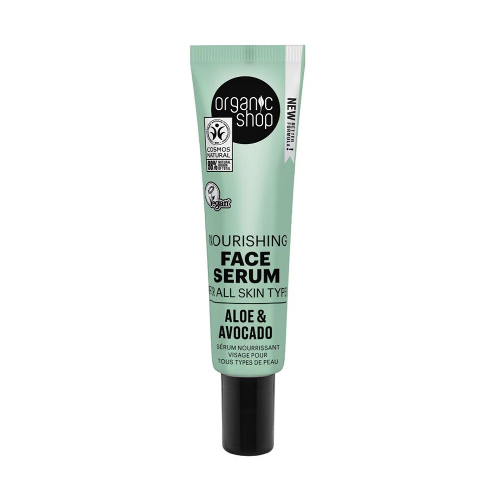 

Увлажняющая сыворотка для ухода за лицом Sérum facial nutritivo aloe y aguacate Organic shop, 30 мл