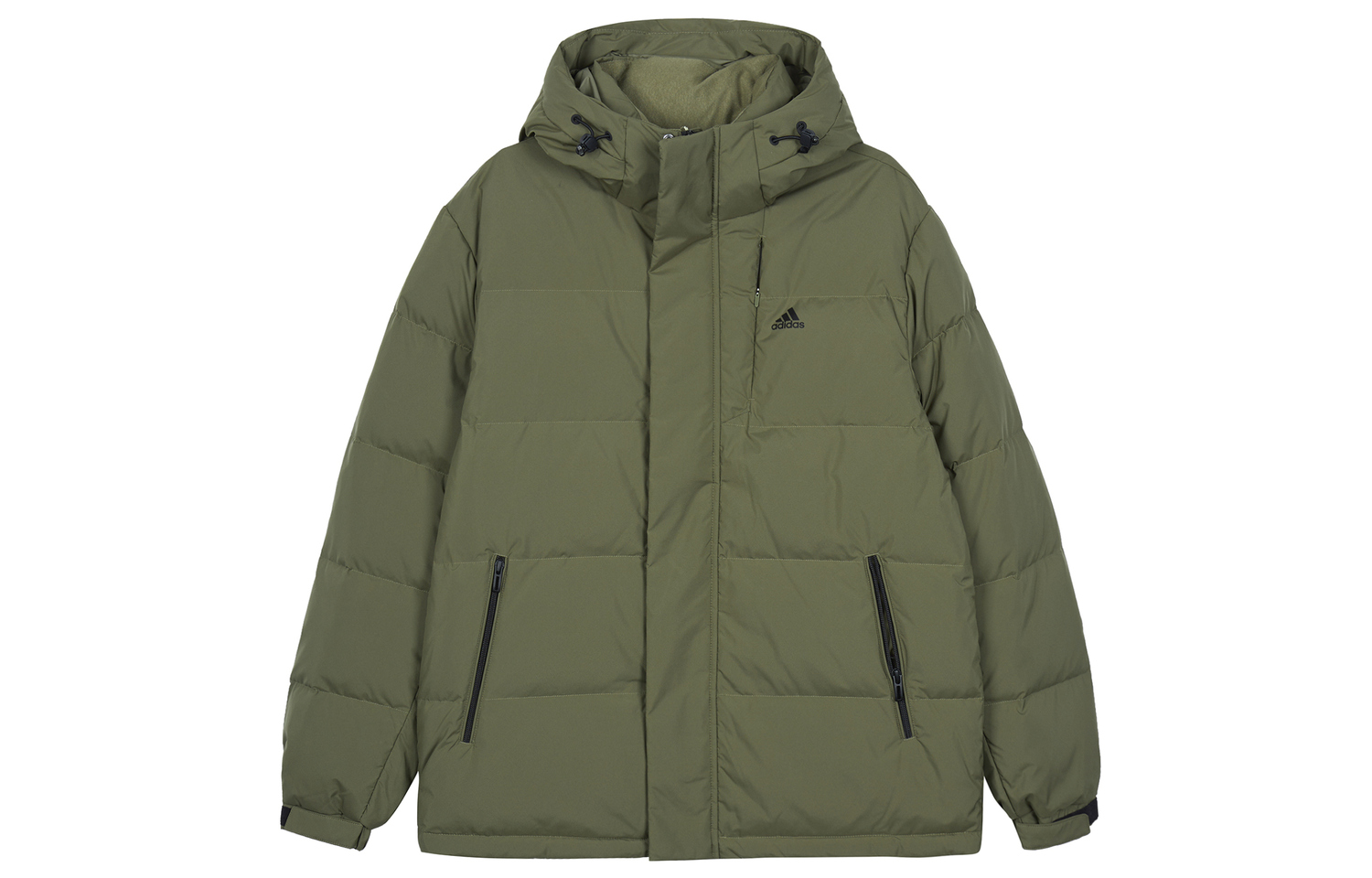 Adidas Пуховик мужской Страта оливково-зеленый, Strata Olive Green — фото 3