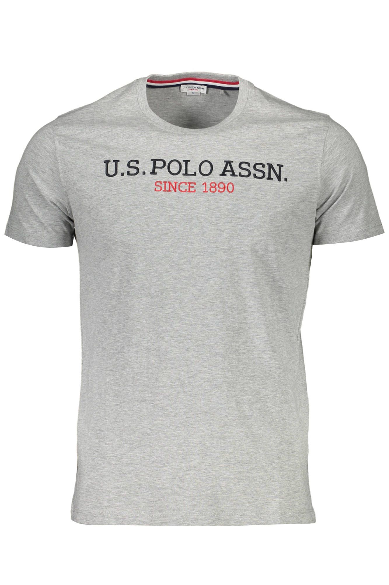 

Серая хлопковая мужская футболка U.S. Polo Assn.