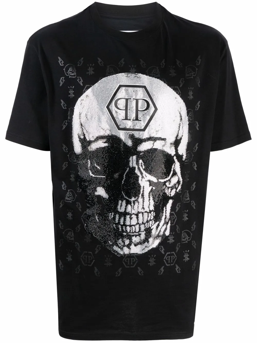 

Футболка с декором Skull Philipp Plein, черный