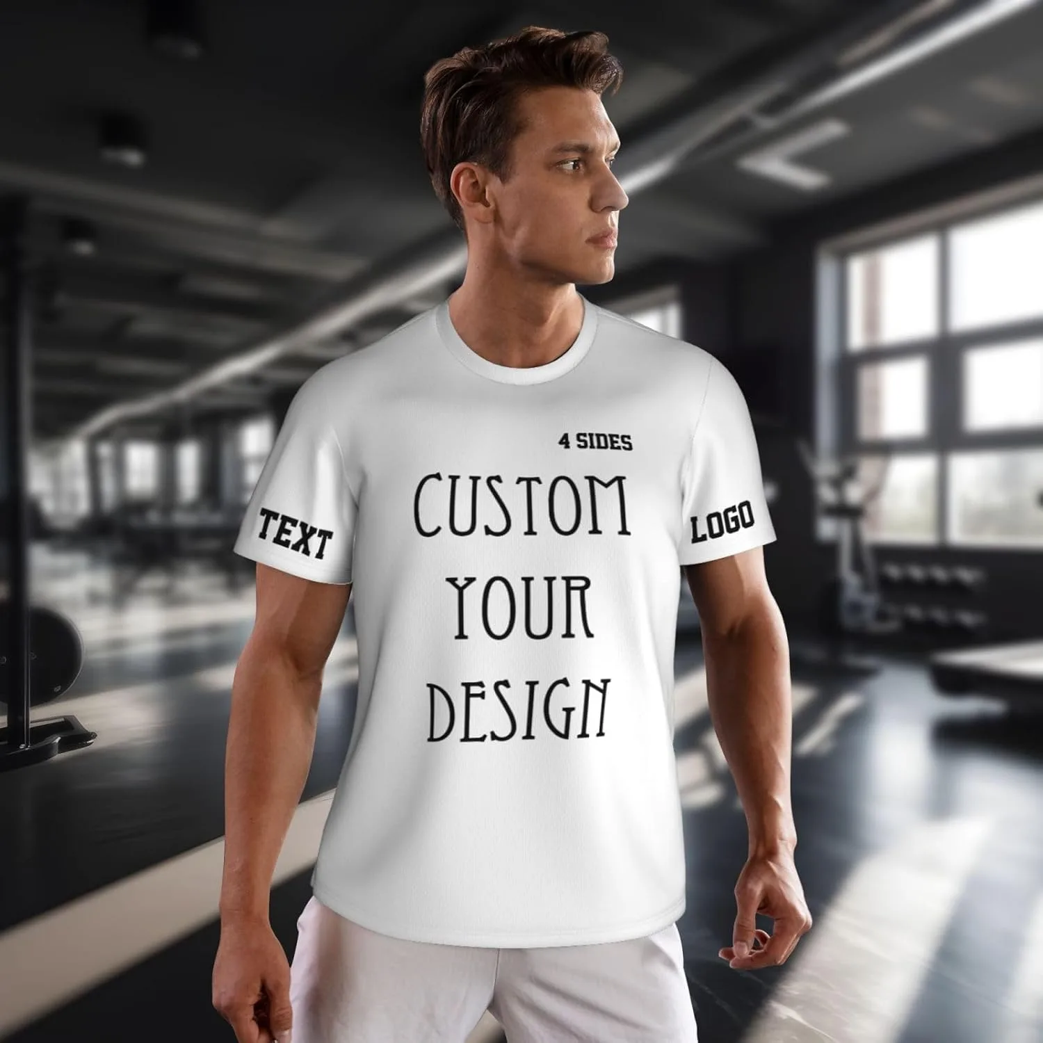 Футболка Custom для мужчин с принтом на все стороны — фото 2