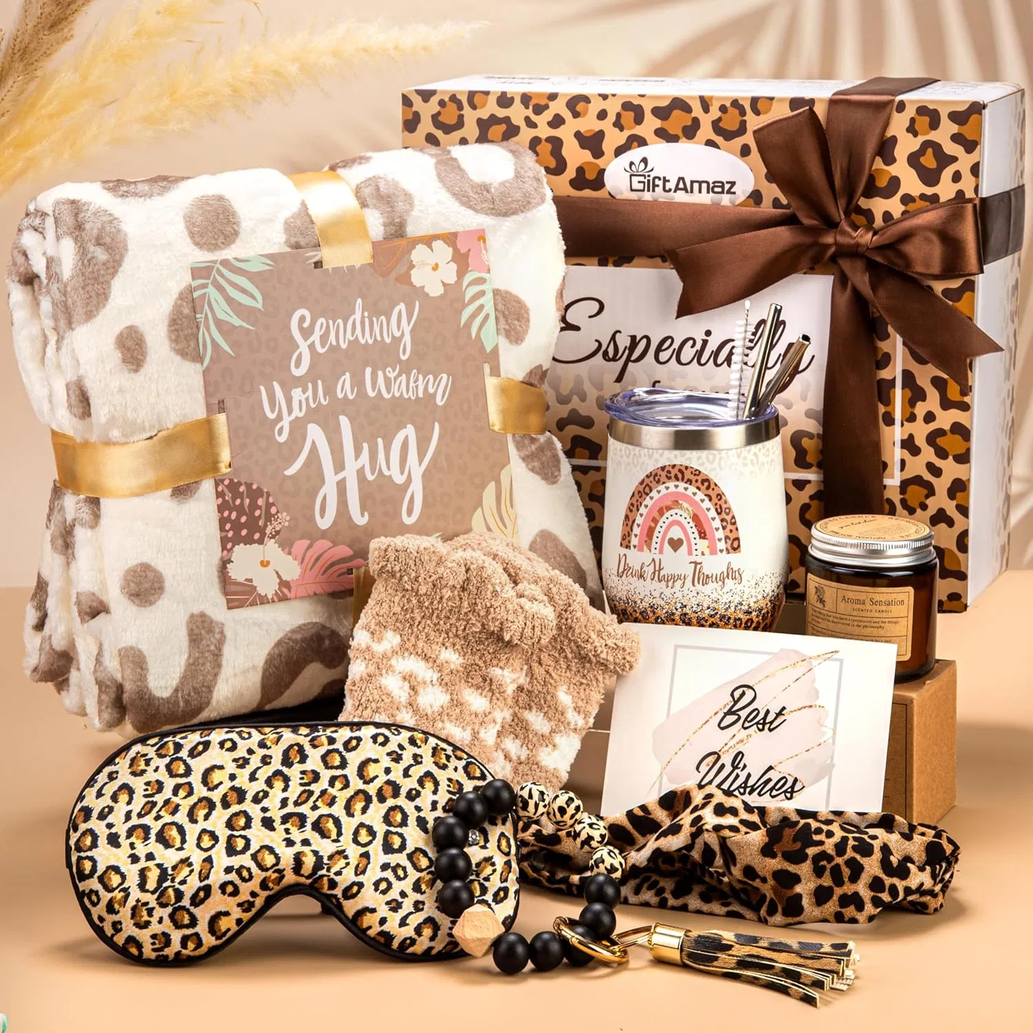 Подарочный набор GiftAmaz Leopard Print для женщин, 7 предметов Giftamaz