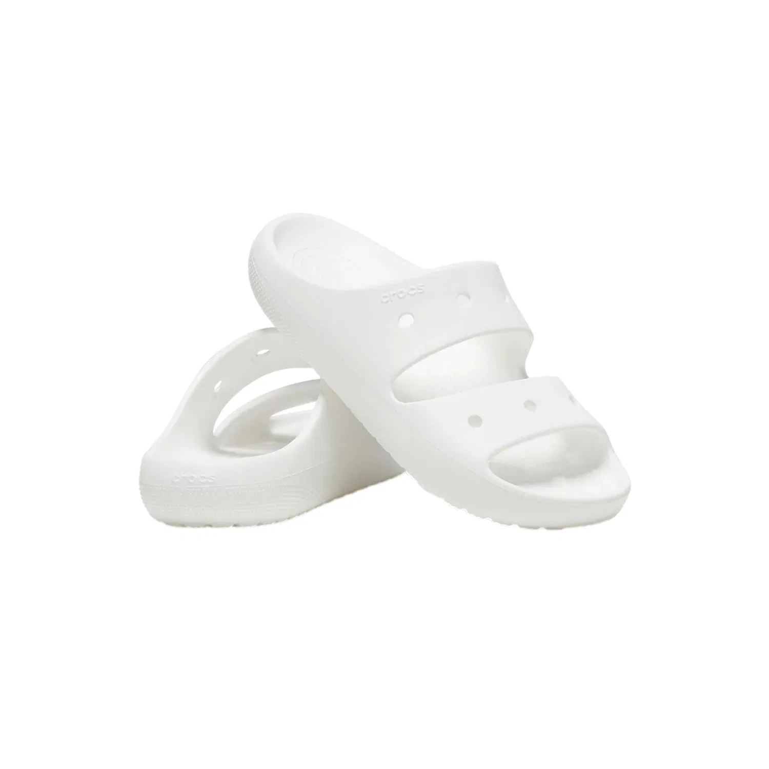 Мужские классические сандалии Crocs V2 белого цвета 209403-100 — фото 2